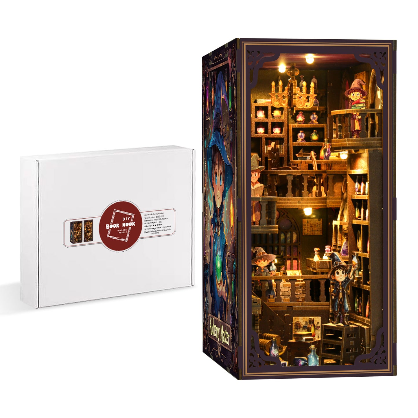 Alchemy Master New DIY hut bookend 3D three-dimensional puzzle bookend model creative hand-assembled bookend