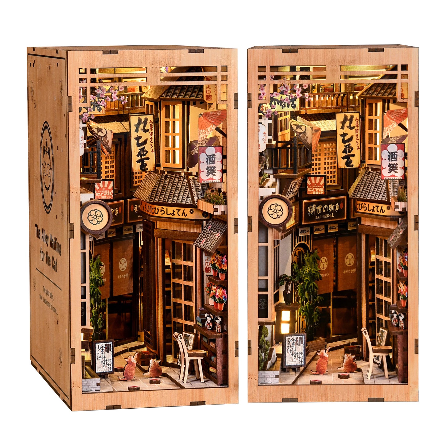 The Alley Waiting for the Cat New DIY hut bookend 3D three-dimensional puzzle bookend model creative hand-assembled bookend