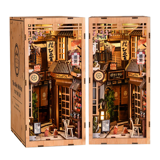 The Alley Waiting for the Cat New DIY hut bookend 3D three-dimensional puzzle bookend model creative hand-assembled bookend