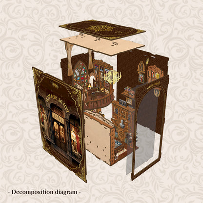 EROYAL SEAMER New DIY hut bookend 3D three-dimensional puzzle bookend model creative hand-assembled bookend