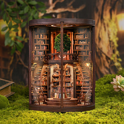 Wisdom Rings.Book Repository New DIY hut bookend 3D three-dimensional puzzle bookend model creative hand-assembled bookend