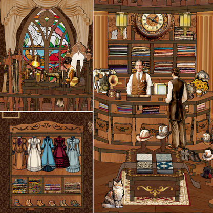 EROYAL SEAMER New DIY hut bookend 3D three-dimensional puzzle bookend model creative hand-assembled bookend