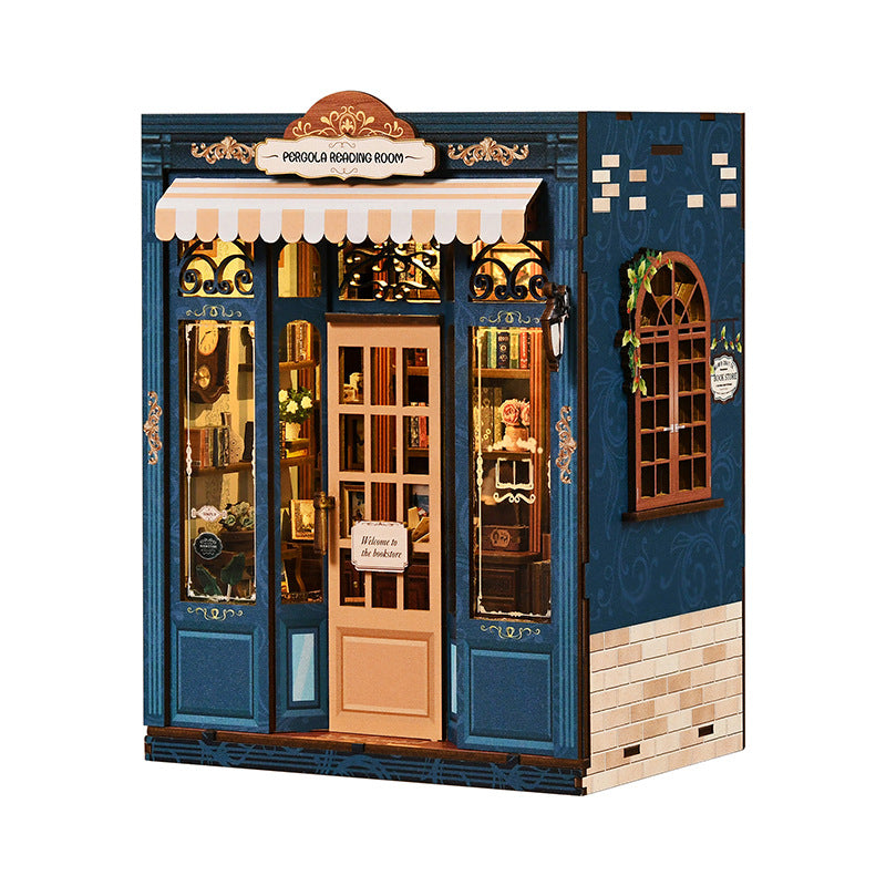 Pergola Reading Room New DIY hut bookend 3D three-dimensional puzzle bookend model creative hand-assembled bookend