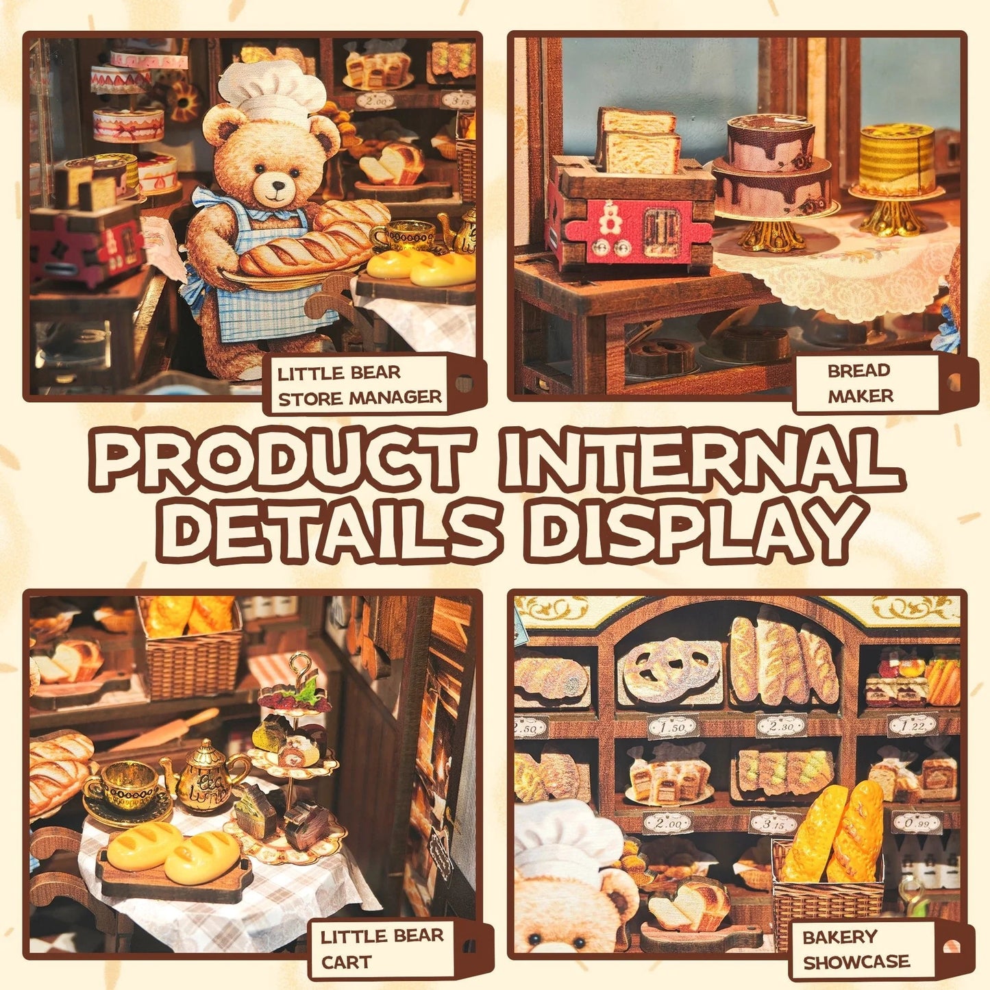 HiNooki - Bear BakeryBook Nook