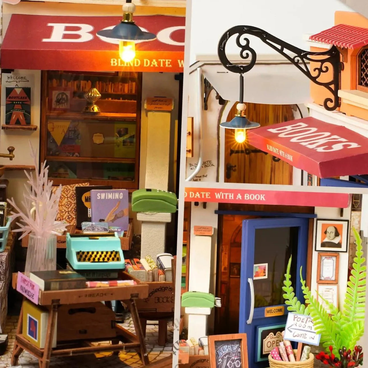 HiNooki - Corner BookstoreDIY Miniature House