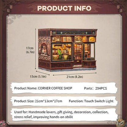 HiNooki - Corner Coffee ShopDIY Miniature House