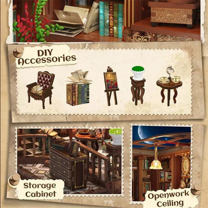 HiNooki - Left Bank Study HouseDIY Miniature House