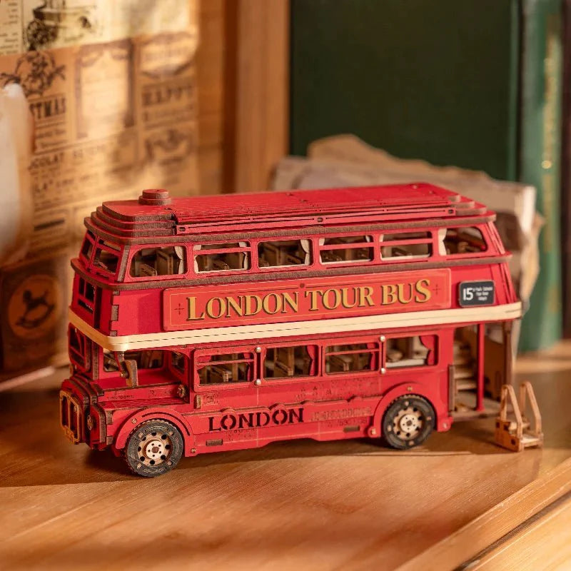 HiNooki - London Tour Bus3D Wooden Puzzles