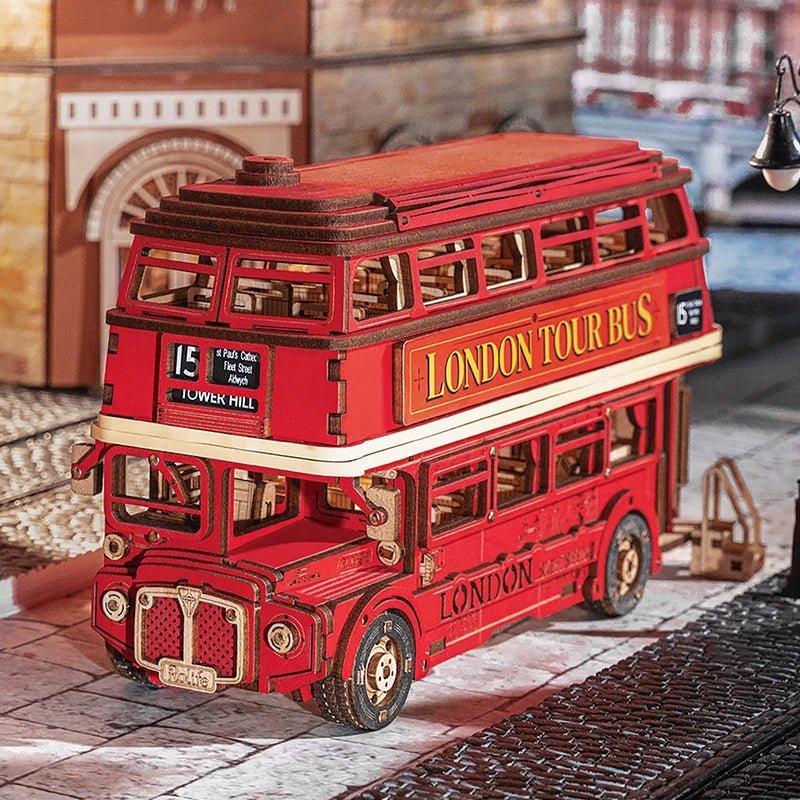 HiNooki - London Tour Bus3D Wooden Puzzles
