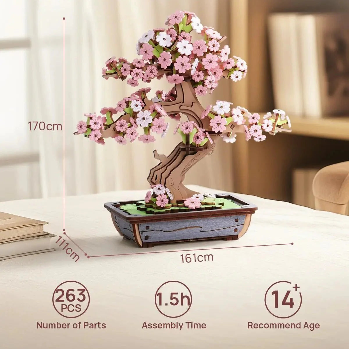 HiNooki - Sakura Bonsai3D Wooden Puzzles